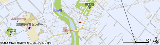 香川県三豊市三野町下高瀬1889周辺の地図