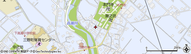 香川県三豊市三野町下高瀬1879周辺の地図