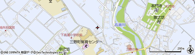 香川県三豊市三野町下高瀬603周辺の地図