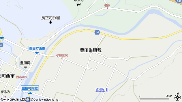 〒750-0421 山口県下関市豊田町殿敷の地図