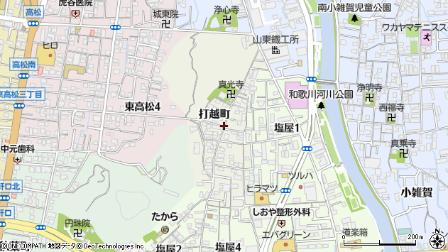 〒641-0053 和歌山県和歌山市打越町の地図