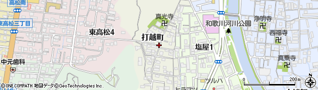 和歌山県和歌山市打越町周辺の地図