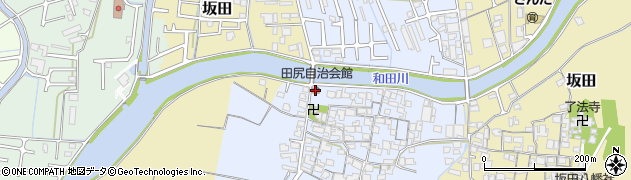 田尻自治会館周辺の地図