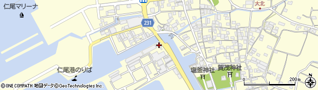 香川県三豊市仁尾町仁尾辛3-3周辺の地図