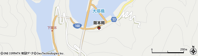 阪本郵便局周辺の地図