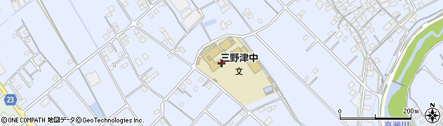 三豊市立三野津中学校周辺の地図