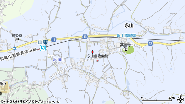 〒640-0302 和歌山県和歌山市永山の地図