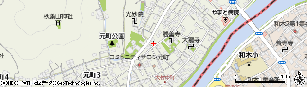 広島県大竹市元町周辺の地図