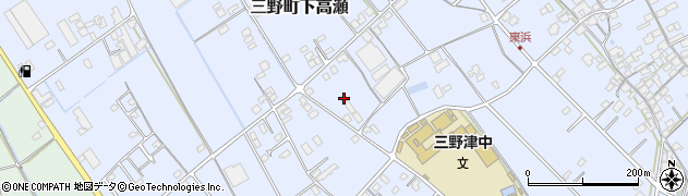 香川県三豊市三野町下高瀬1517周辺の地図