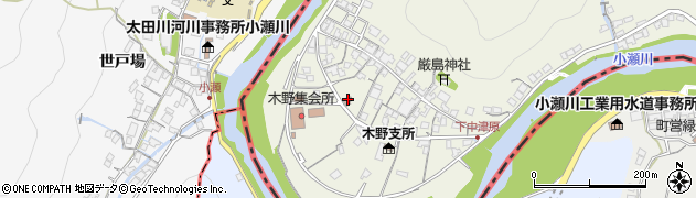 大竹木野郵便局周辺の地図