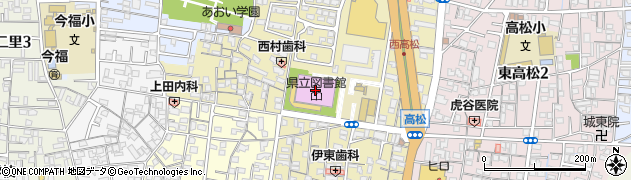 県立図書館周辺の地図