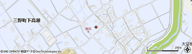 香川県三豊市三野町下高瀬1561-2周辺の地図