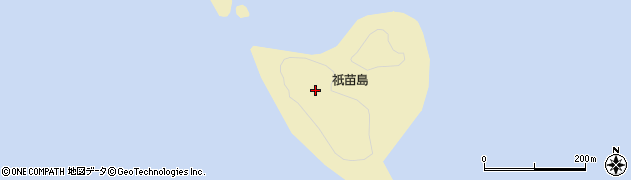 東京都神津島村祗苗島周辺の地図