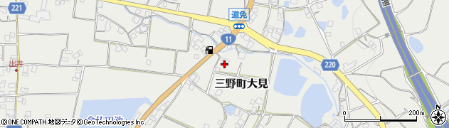 香川県三豊市三野町大見990周辺の地図