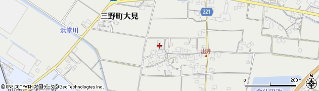 香川県三豊市三野町大見412周辺の地図
