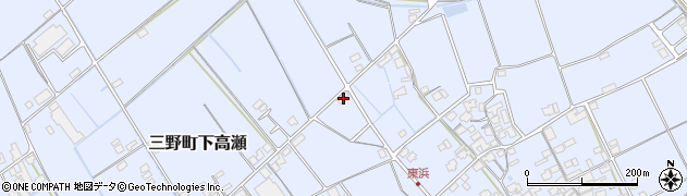 香川県三豊市三野町下高瀬1474周辺の地図