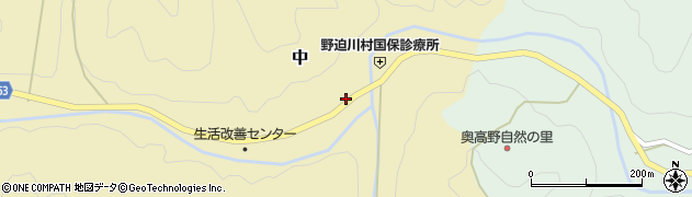 奈良県吉野郡野迫川村中280周辺の地図