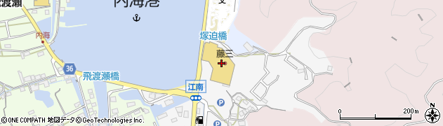 かしま化粧品・藤三江田島ショッピングセンター周辺の地図
