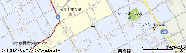 香川県仲多度郡まんのう町西高篠345周辺の地図