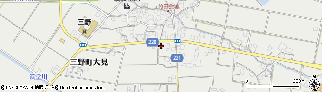 香川県三豊市三野町大見1391周辺の地図