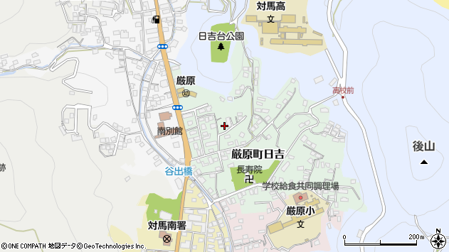 〒817-0012 長崎県対馬市厳原町日吉の地図