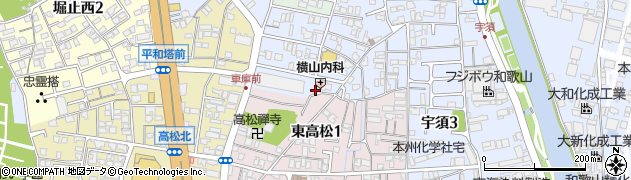 横山内科周辺の地図