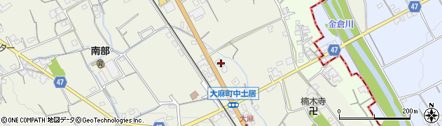 香川県善通寺市大麻町1197周辺の地図