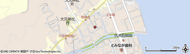 徳島県鳴門市瀬戸町明神（上本城）周辺の地図
