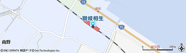讃岐相生駅周辺の地図
