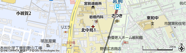 和歌山県和歌山市北中島周辺の地図