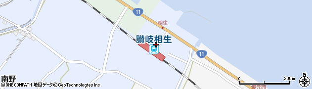 香川県東かがわ市南野821周辺の地図
