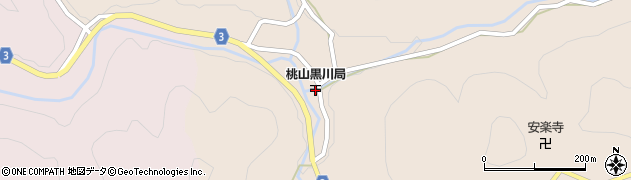 桃山黒川郵便局 ＡＴＭ周辺の地図