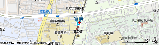 宮前駅周辺の地図