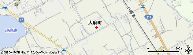 香川県善通寺市大麻町2216周辺の地図