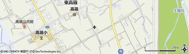 香川県まんのう町（仲多度郡）東高篠周辺の地図