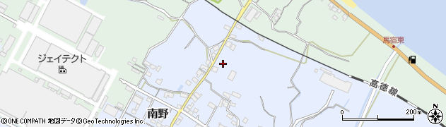 香川県東かがわ市南野23周辺の地図