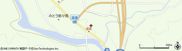 山口県美祢市美東町大田温湯周辺の地図