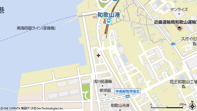 〒640-8404 和歌山県和歌山市湊の地図