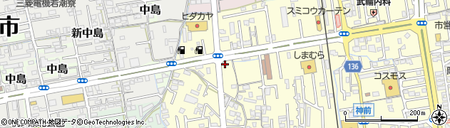 ドコモショップ神前店周辺の地図