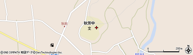 美祢市立秋芳中学校周辺の地図