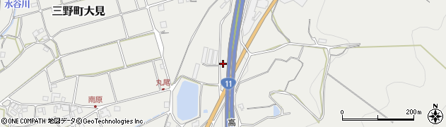 香川県三豊市三野町大見4447周辺の地図