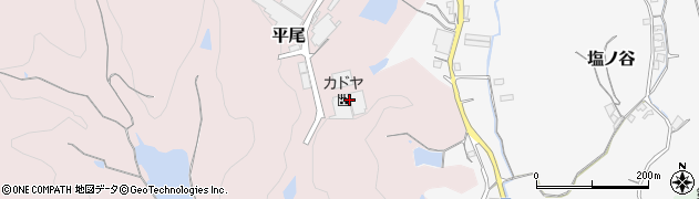 カドヤ株式会社　平尾工場周辺の地図