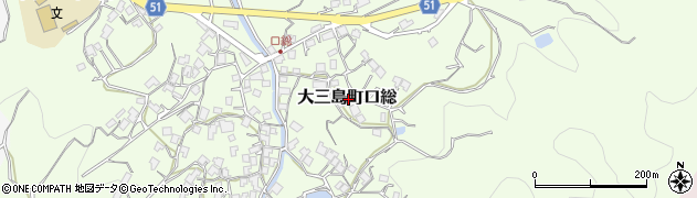愛媛県今治市大三島町口総周辺の地図