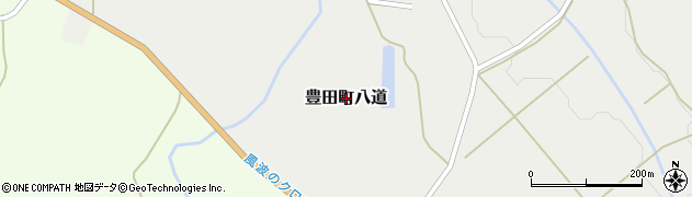 山口県下関市豊田町大字八道周辺の地図