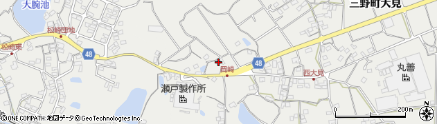香川県三豊市三野町大見2045周辺の地図