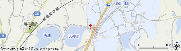 香川県丸亀市綾歌町岡田上1718周辺の地図