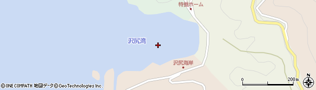 沢尻湾周辺の地図