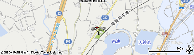 香川県丸亀市綾歌町岡田上1182周辺の地図