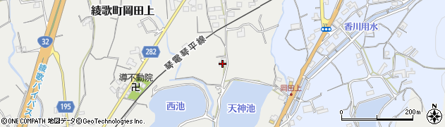 香川県丸亀市綾歌町岡田上1800周辺の地図