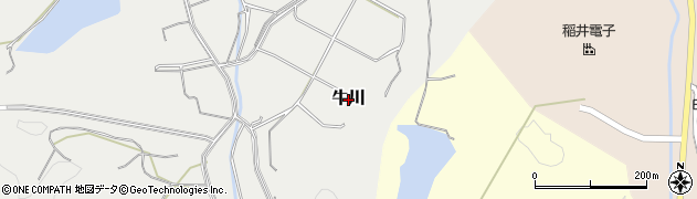 香川県綾川町（綾歌郡）牛川周辺の地図